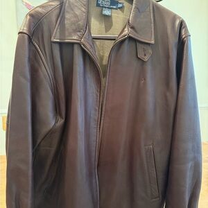 Ralph Lauren Men's Brown Leather Jacket